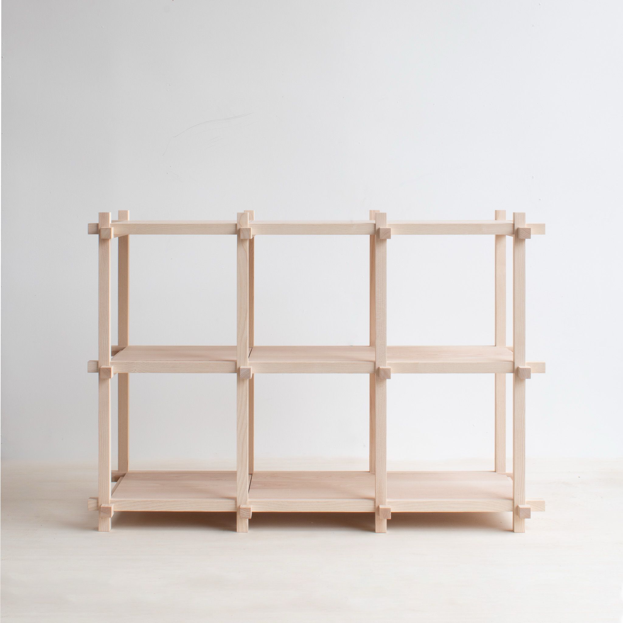 Ash shelving unit